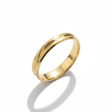 Anel Banhado a Ouro com Acabamento Fosco e Polido
