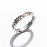 Anel Cravejado Banhado a Ródio