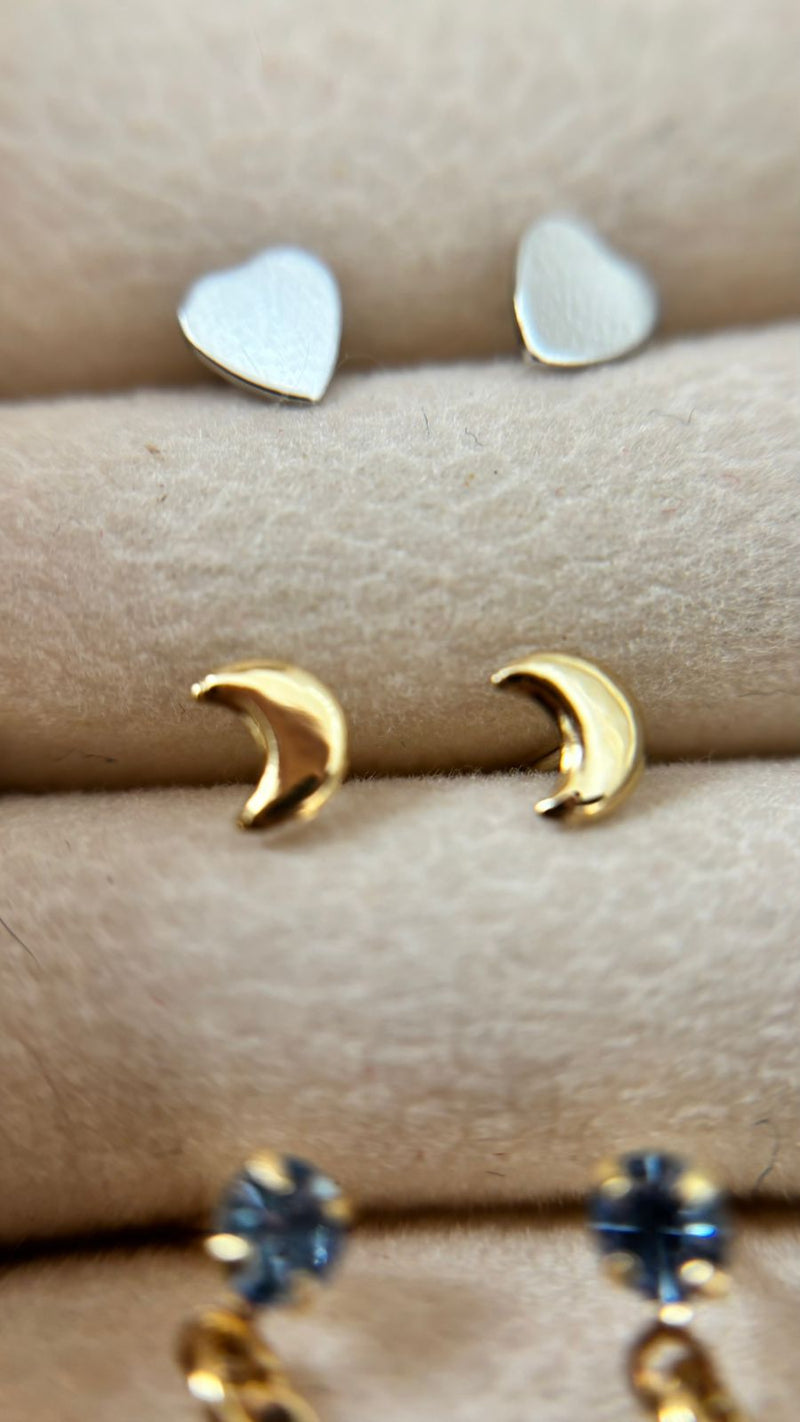 Brinco Lua Banhado a Ouro