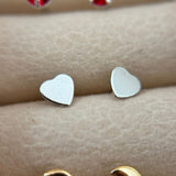 Brinco Coração Banhado a Ródio