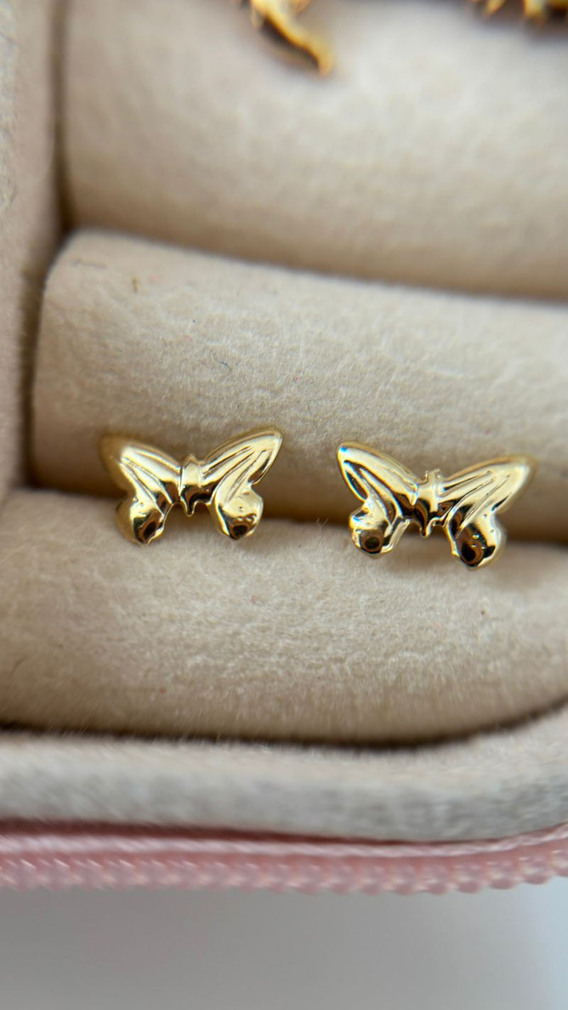Brinco Borboleta Banhado a Ouro