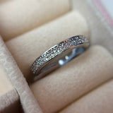 Anel Cravejado Banhado a Ródio