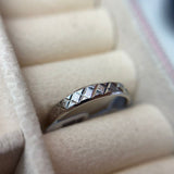 Anel Geométrico Banhado a Ródio