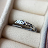 Anel Geométrico Banhado a Ródio